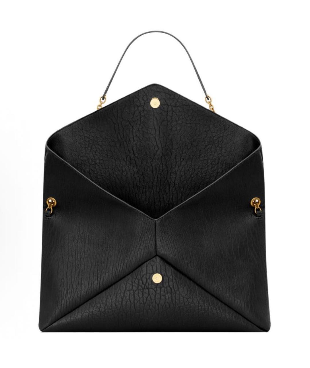 SAINT LAURENT Черная кожаная сумка через плечо, фото 5