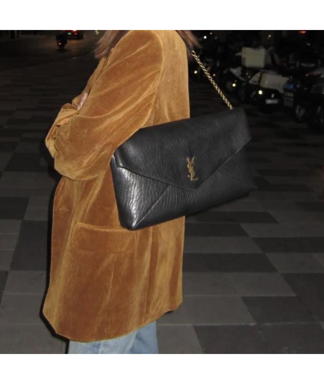 SAINT LAURENT Черная кожаная сумка через плечо, фото 7