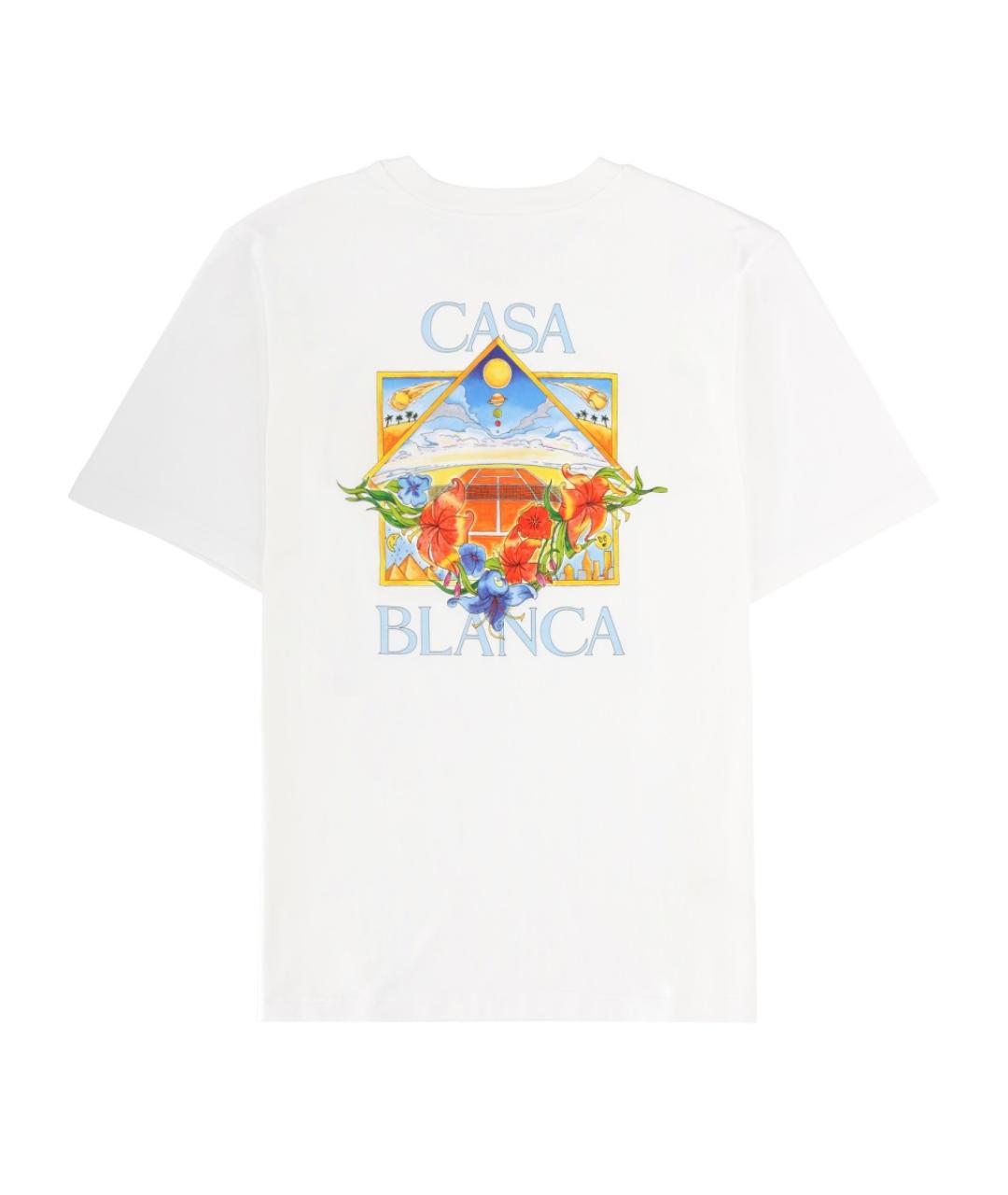 CASABLANCA Белая хлопковая футболка, фото 2