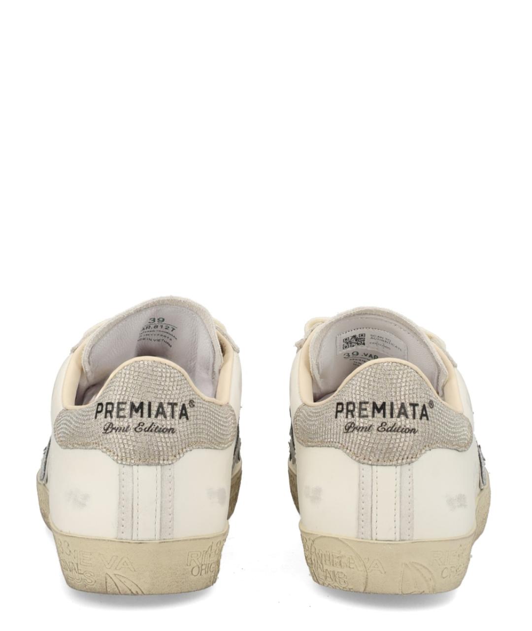 PREMIATA Белые кожаные кеды, фото 4