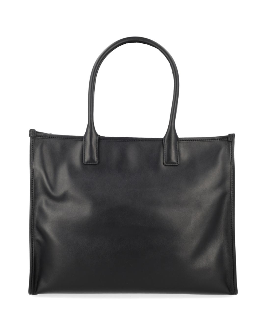 VERSACE Черная кожаная сумка тоут, фото 3