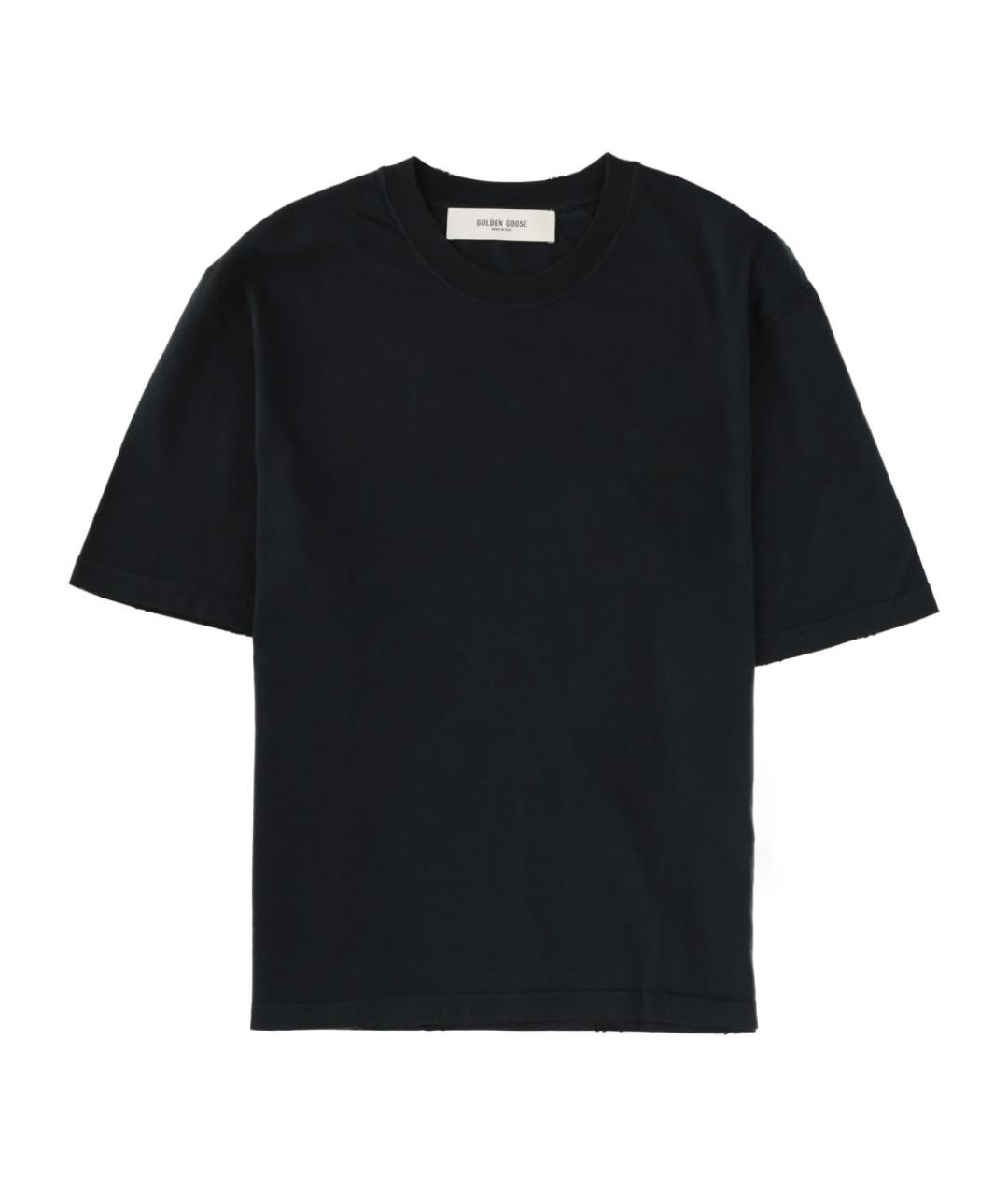 GOLDEN GOOSE DELUXE BRAND Черная хлопковая футболка, фото 1