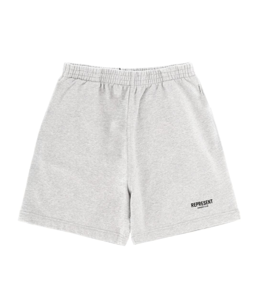 REPRESENT Серые хлопковые шорты, фото 1