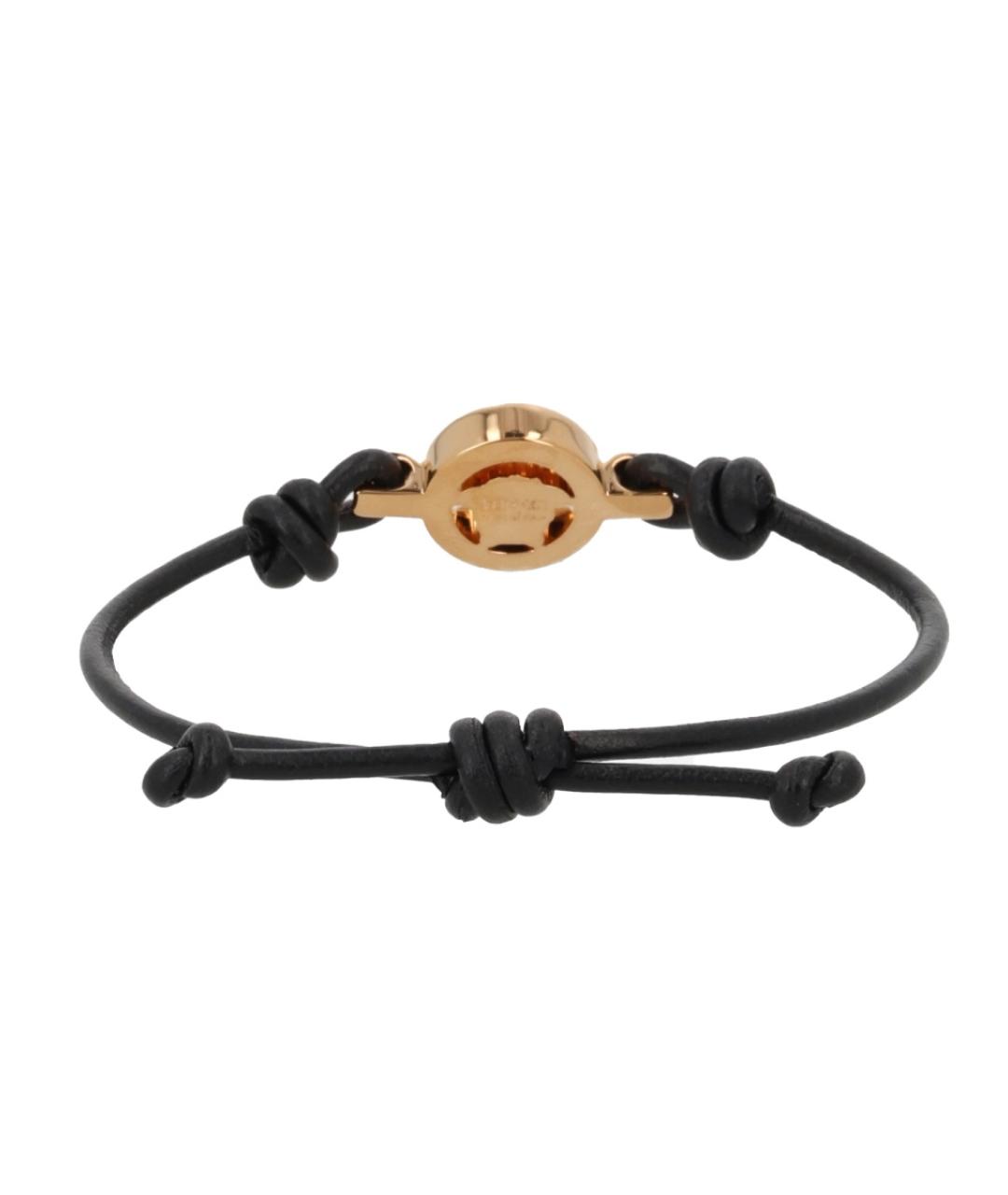 VERSACE Черный кожаный браслет, фото 2