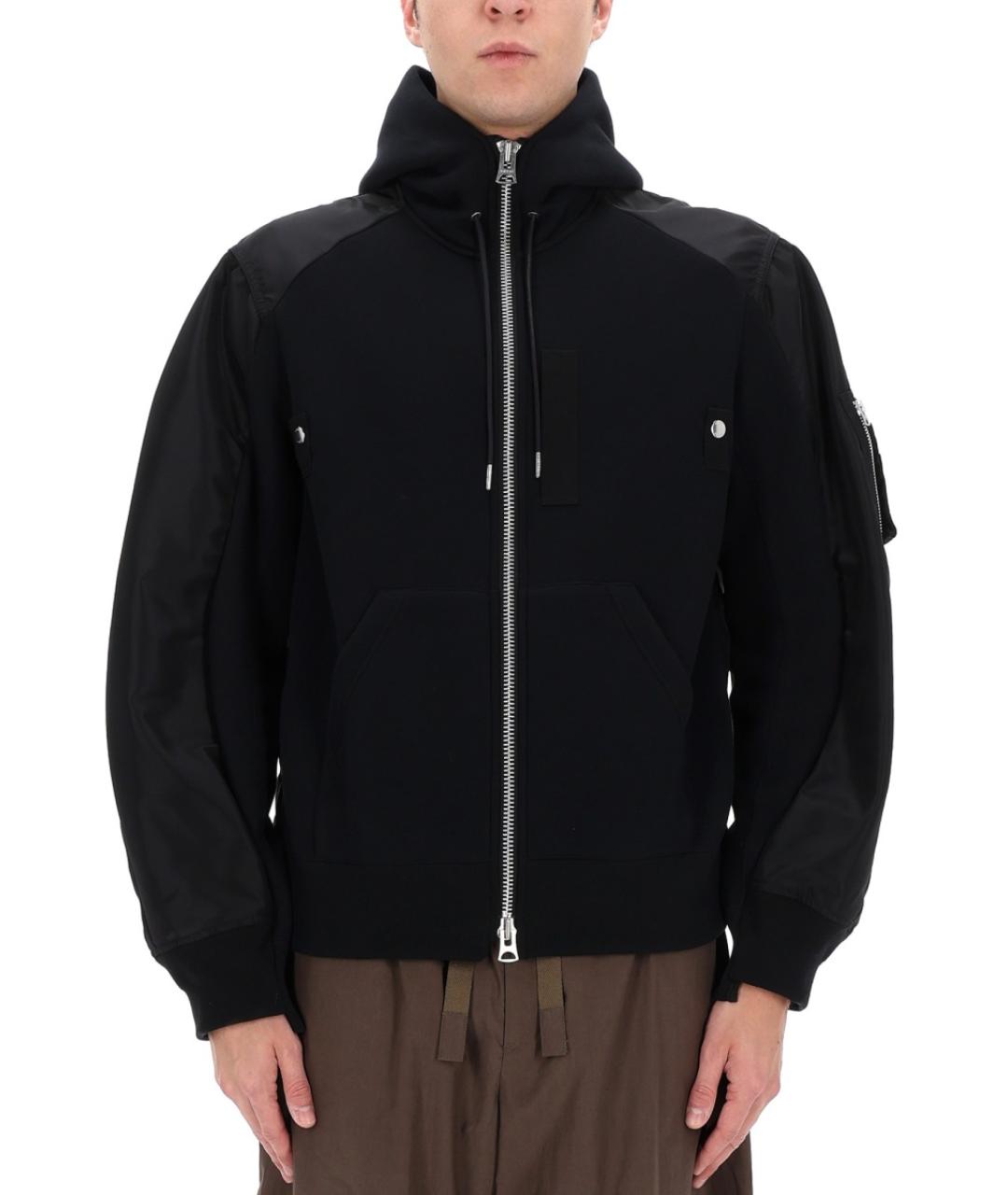 SACAI Черная хлопковая куртка, фото 3