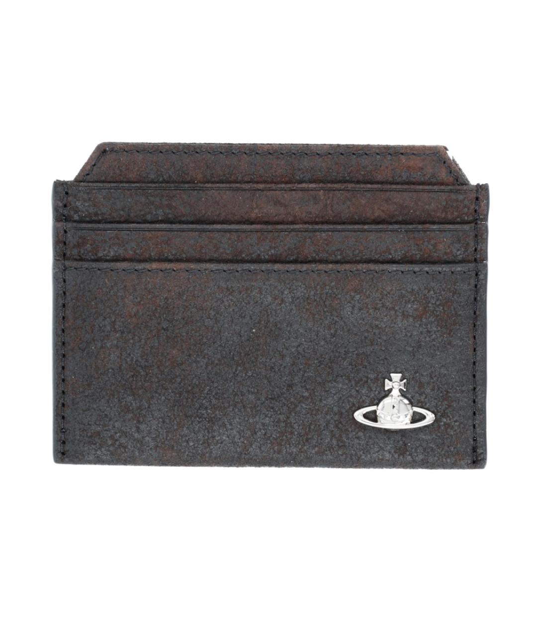 VIVIENNE WESTWOOD Коричневый кожаный кардхолдер, фото 1