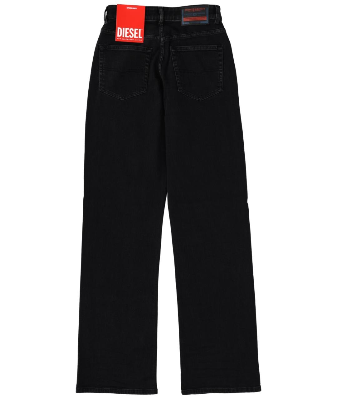DIESEL Черные хлопковые прямые джинсы, фото 2