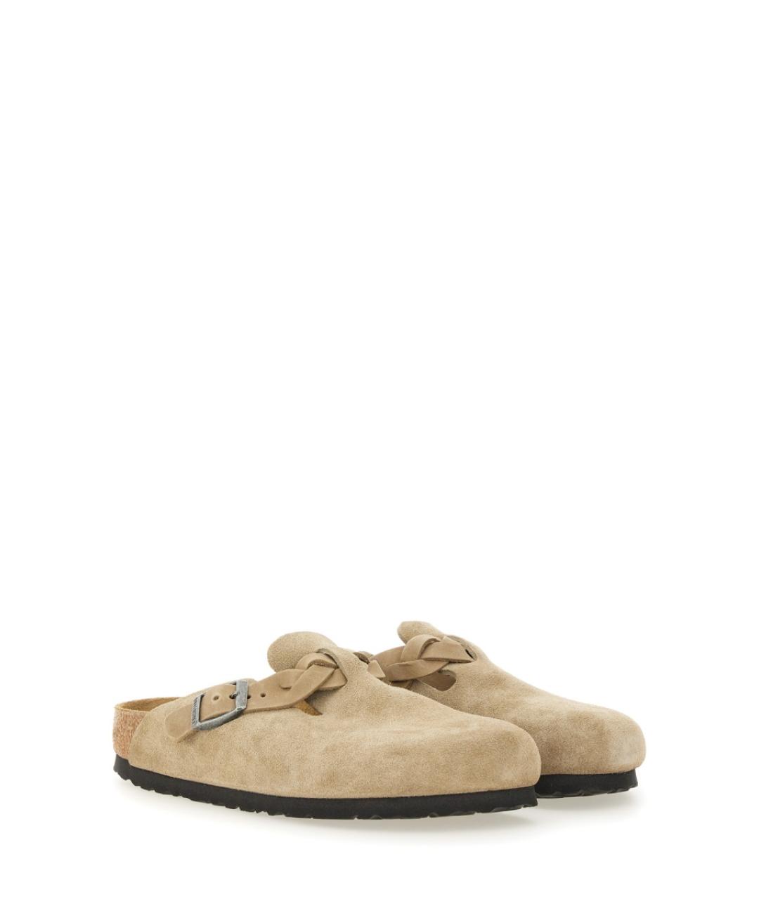 BIRKENSTOCK Бежевые замшевые мюли, фото 2