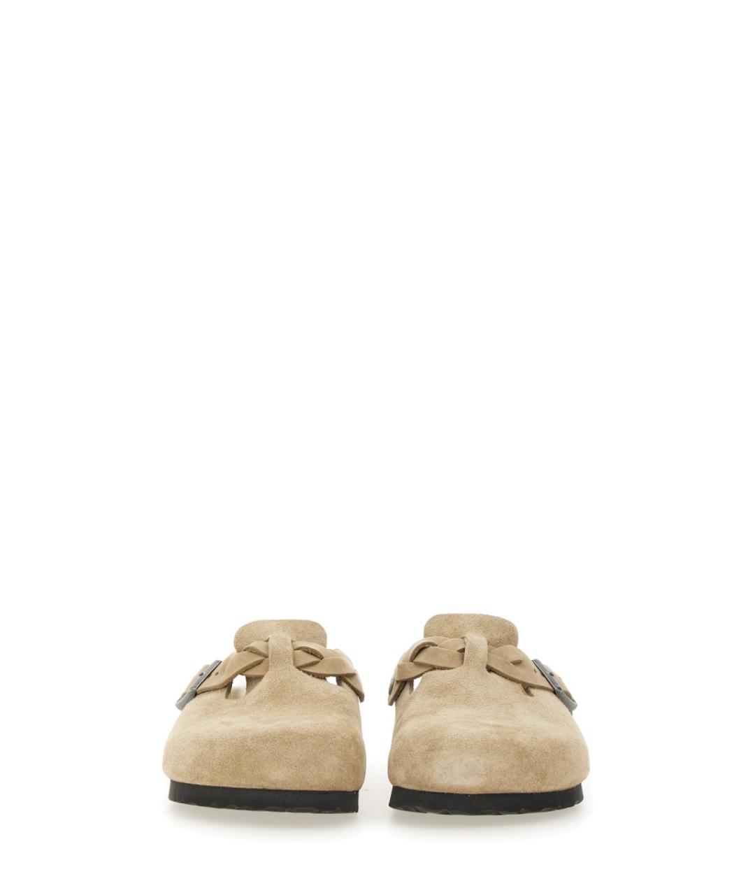 BIRKENSTOCK Бежевые замшевые мюли, фото 4