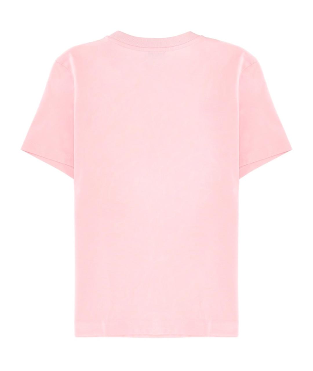 CASABLANCA Розовая хлопковая футболка, фото 2