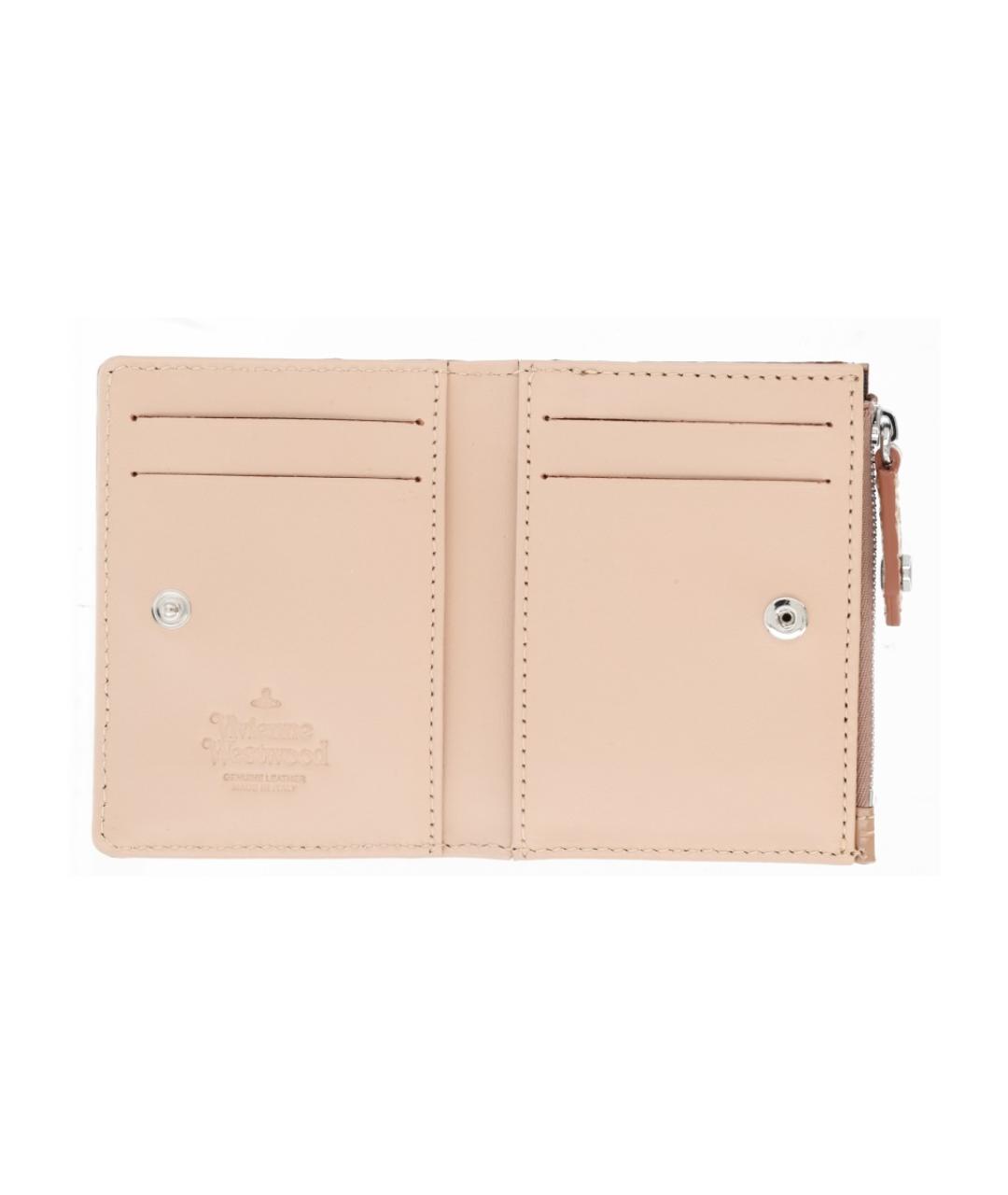VIVIENNE WESTWOOD Розовый кожаный кошелек, фото 3