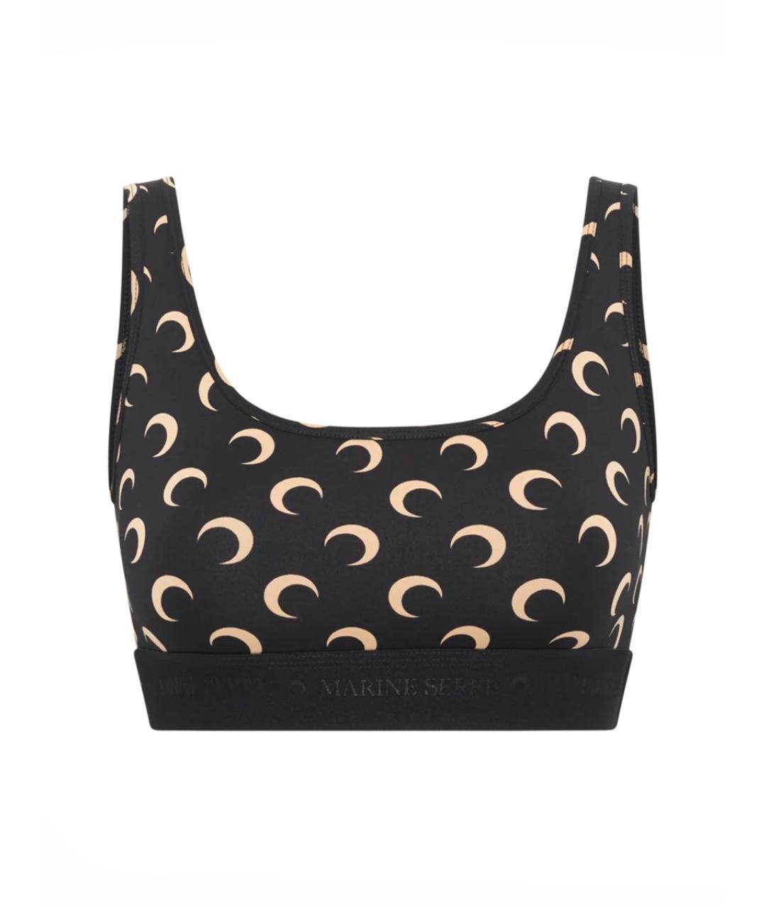 MARINE SERRE Черная полиамидовая майка, фото 1