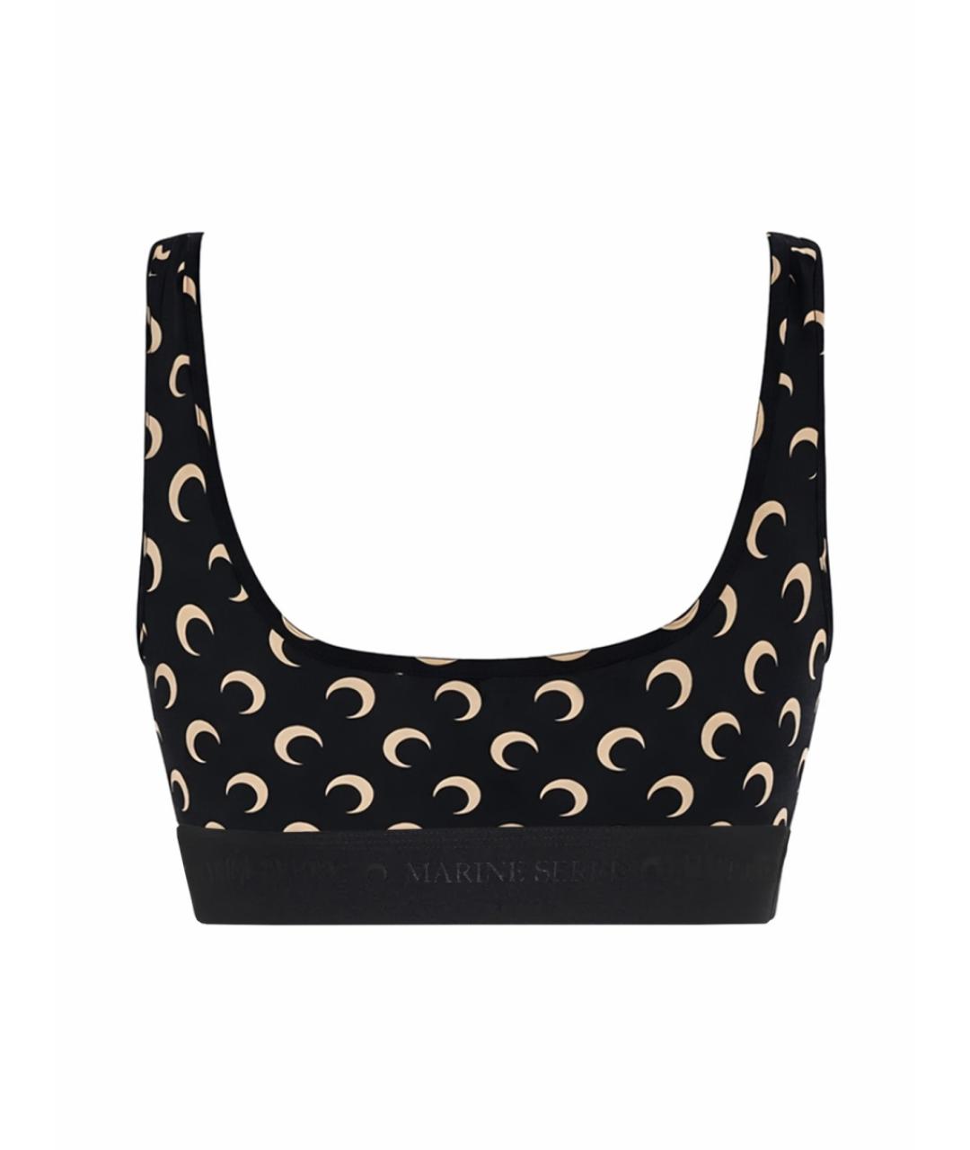 MARINE SERRE Черная полиамидовая майка, фото 2