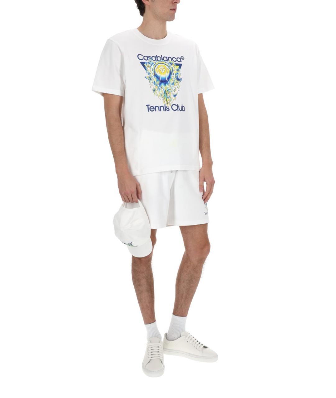 CASABLANCA Белая хлопковая футболка, фото 3