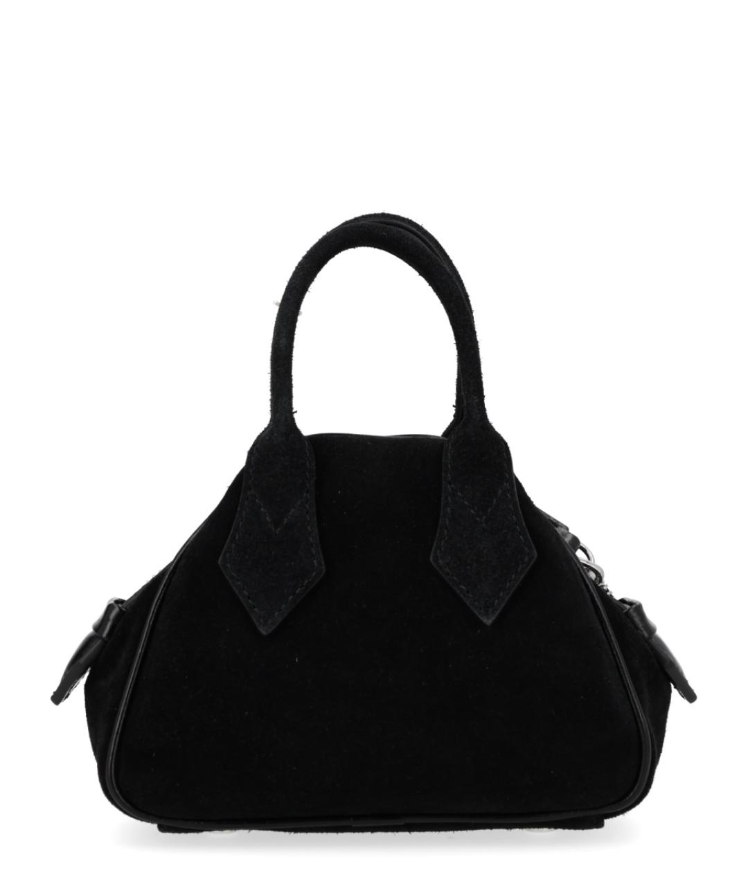 VIVIENNE WESTWOOD Черная кожаная сумка тоут, фото 2