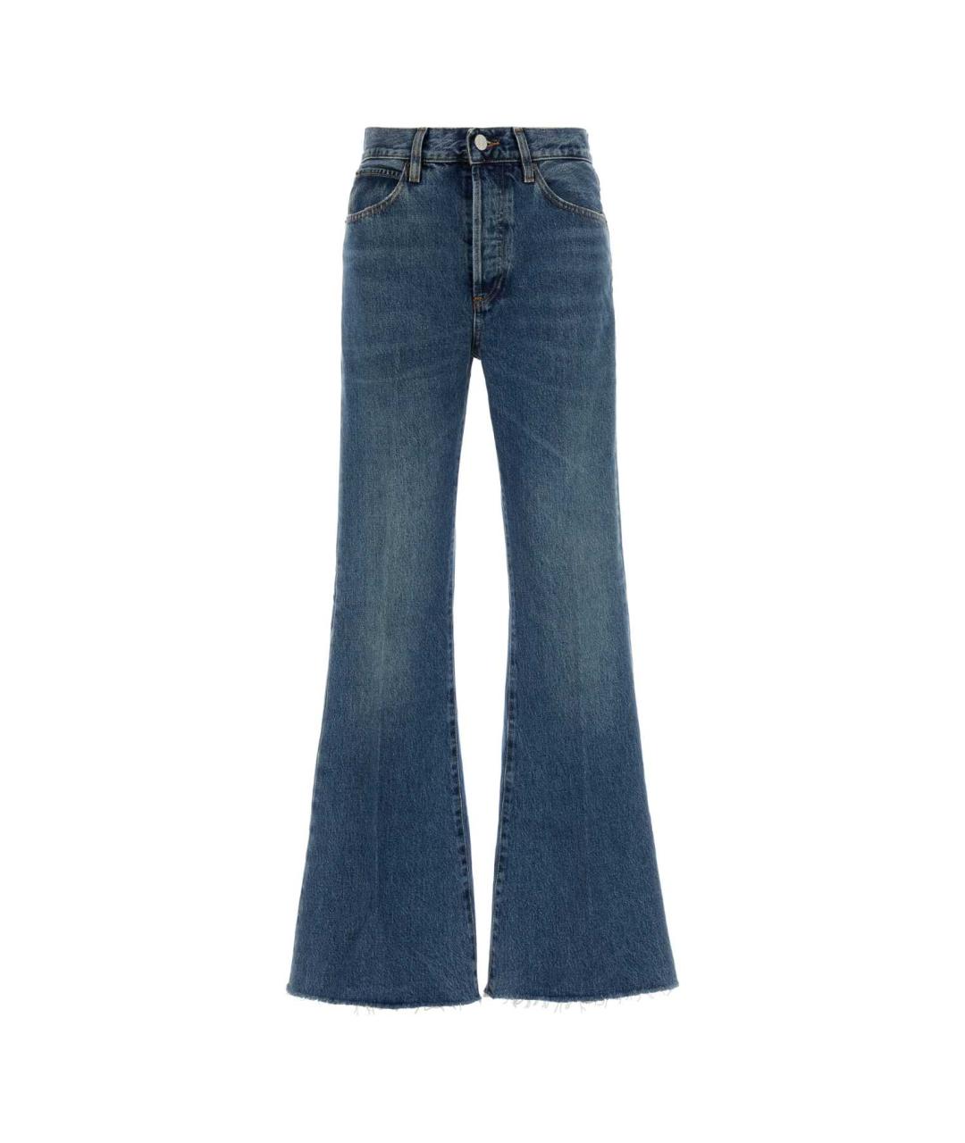 FRAME Синие хлопковые джинсы клеш, фото 1