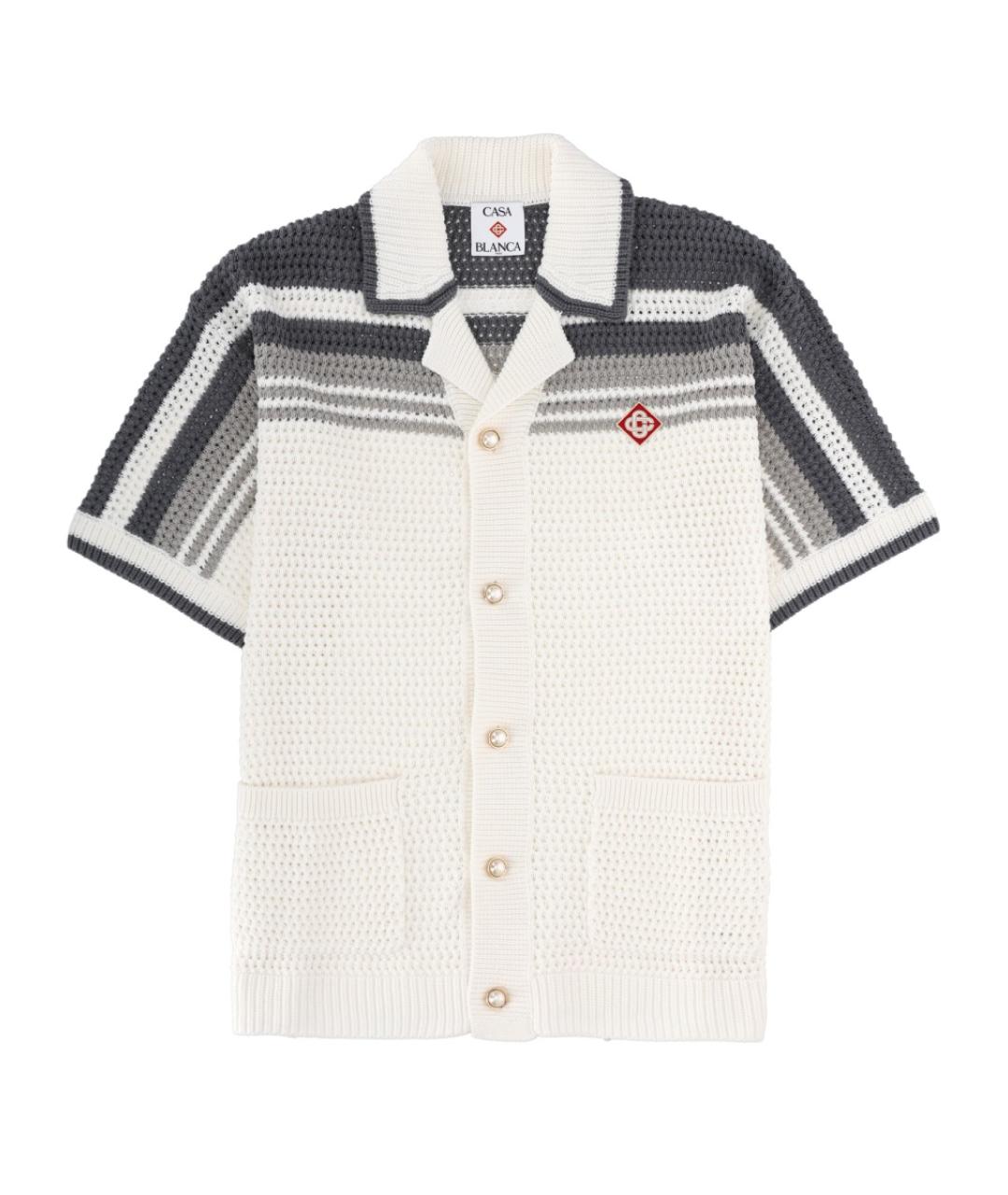 CASABLANCA Белая хлопковая кэжуал рубашка, фото 1