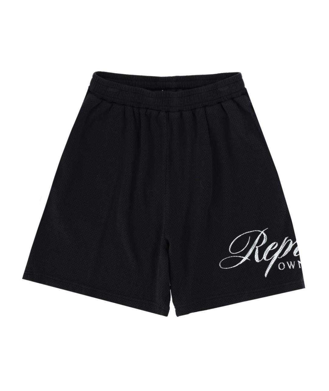 REPRESENT Черные хлопковые шорты, фото 1