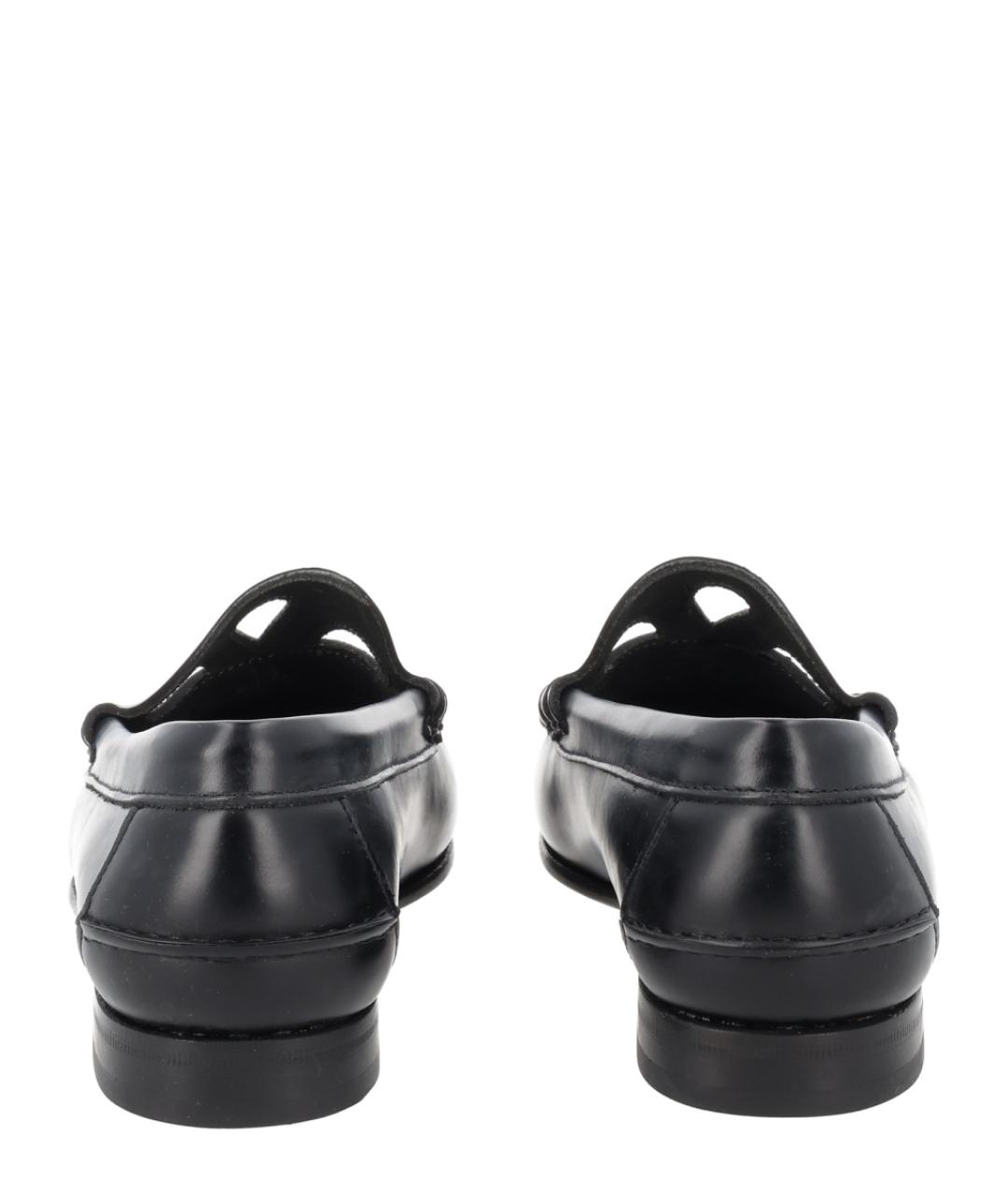 HEREU Черные кожаные лоферы, фото 4