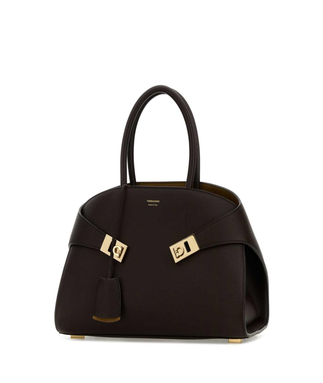 FERRAGAMO Коричневая кожаная сумка тоут, фото 2