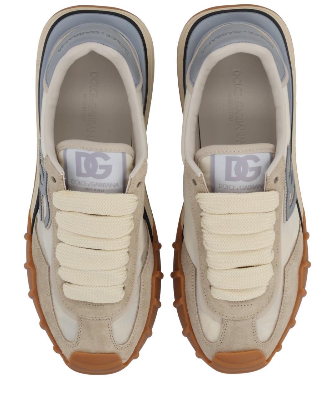 DOLCE&GABBANA Бежевые синтетические кроссовки, фото 5