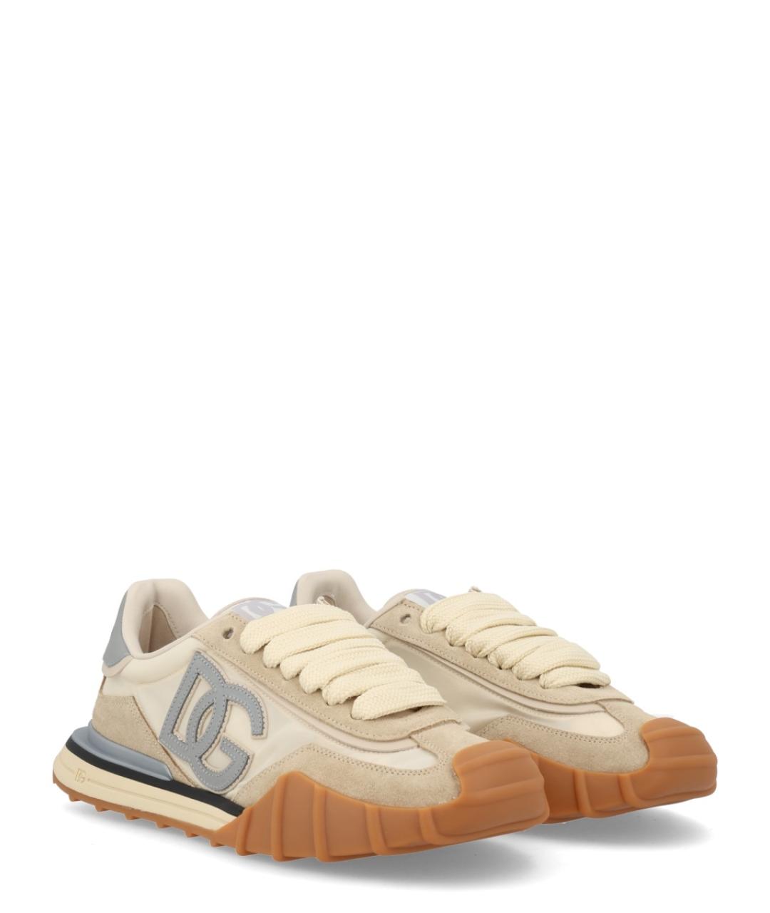 DOLCE&GABBANA Бежевые синтетические кроссовки, фото 2