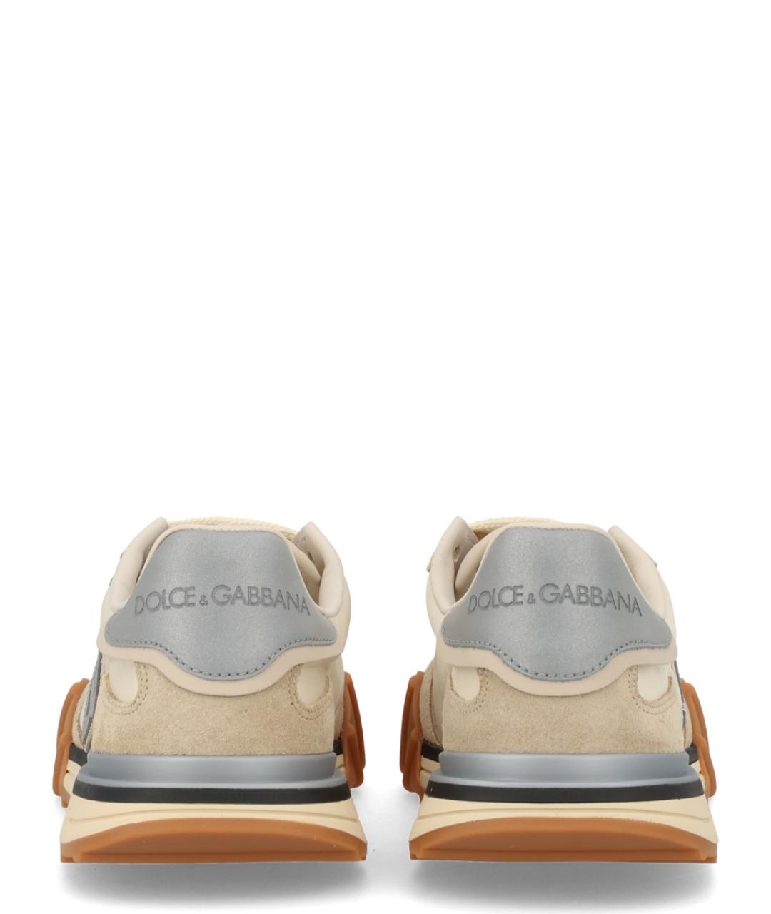 DOLCE&GABBANA Бежевые синтетические кроссовки, фото 4