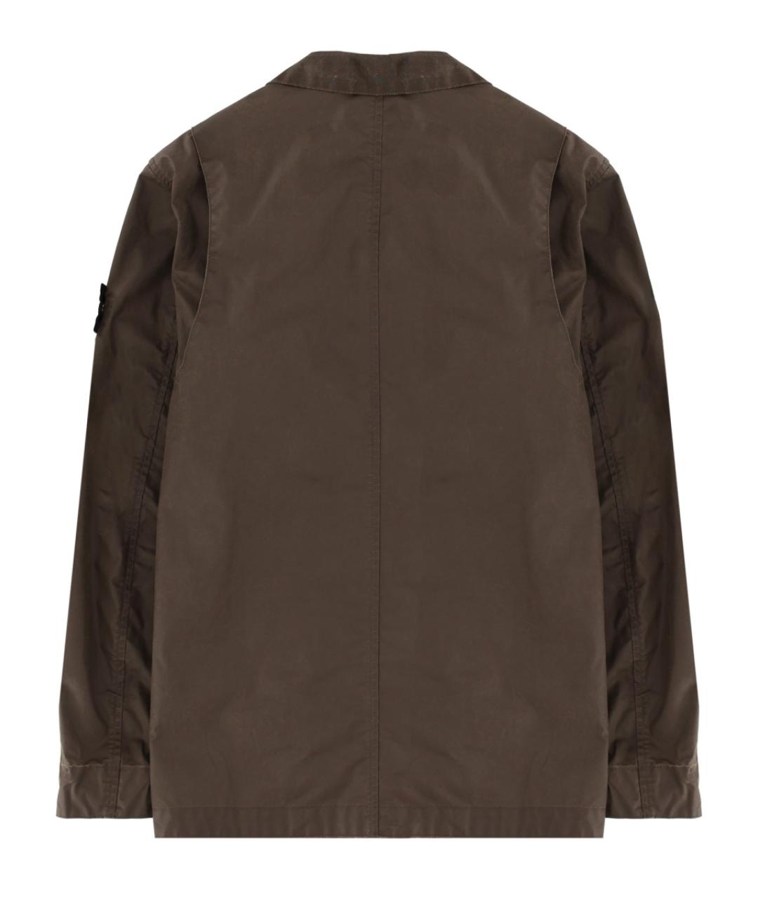 STONE ISLAND Коричневая полиэстеровая куртка, фото 2