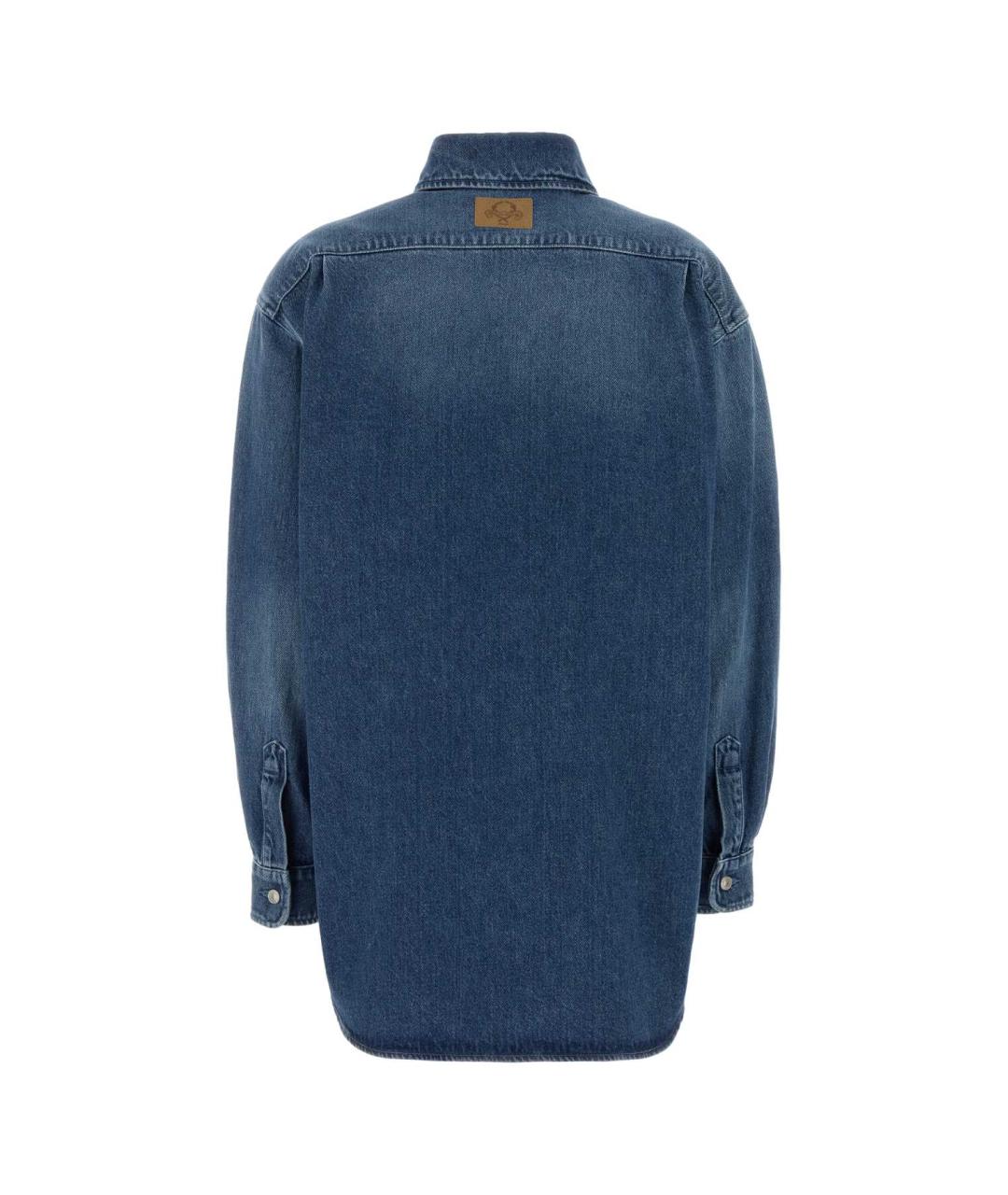 MOSCHINO Синяя хлопковая рубашка, фото 2