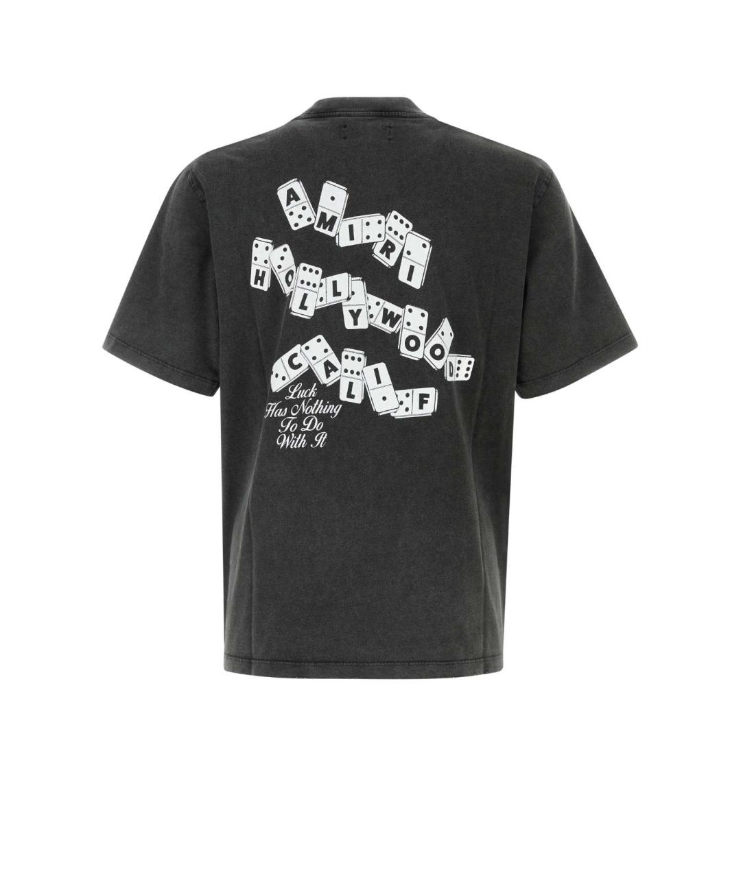 AMIRI Черная хлопковая футболка, фото 2