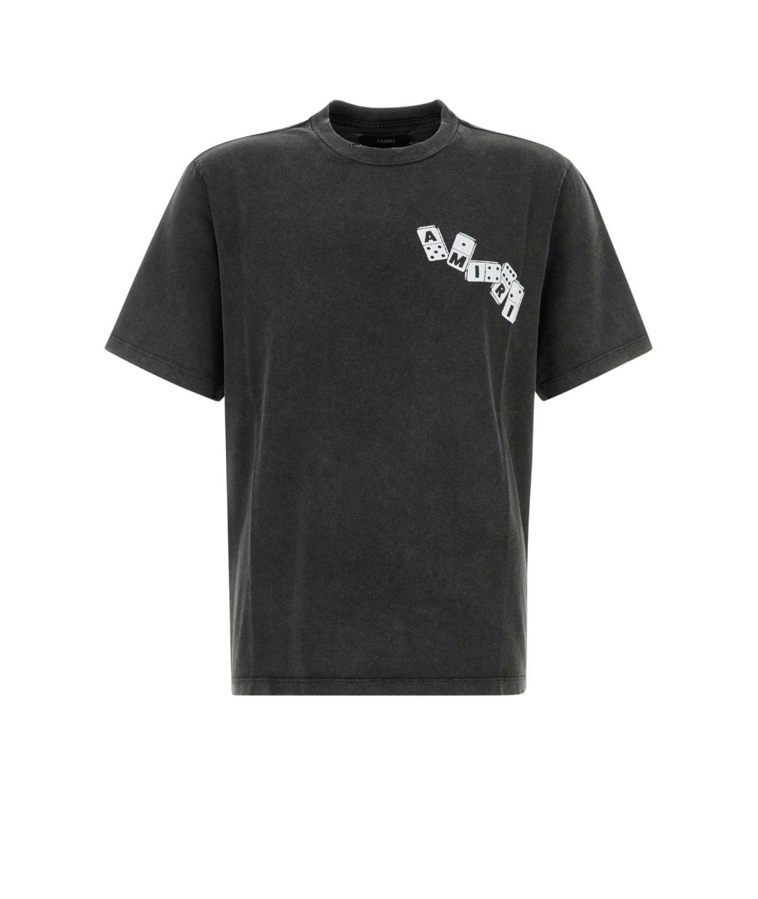 AMIRI Черная хлопковая футболка, фото 1