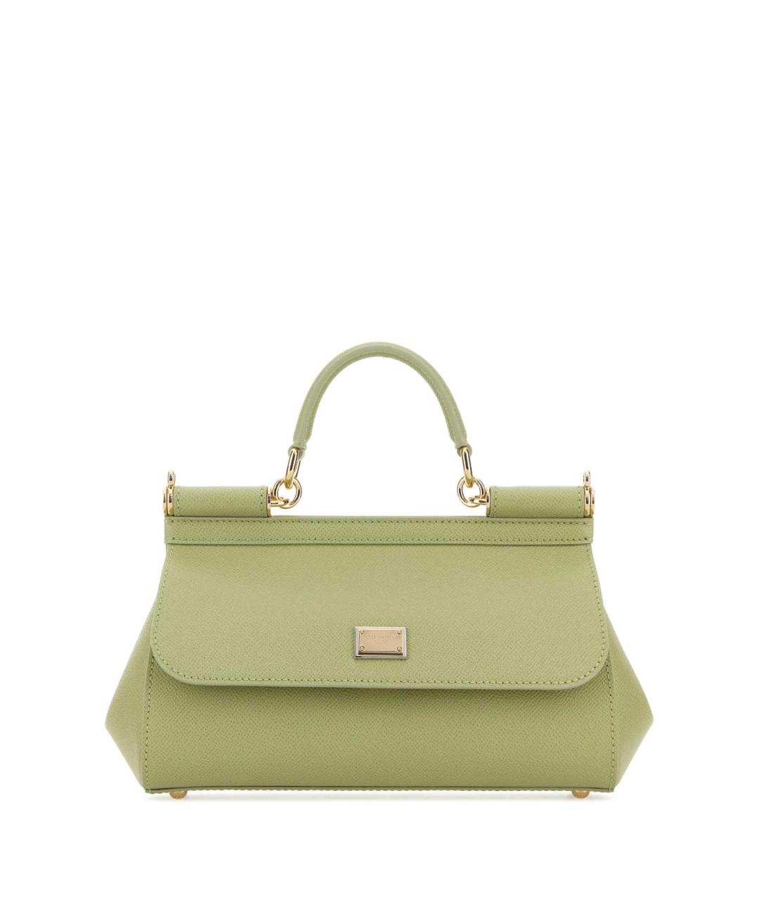 DOLCE&GABBANA Зеленая кожаная сумка тоут, фото 1