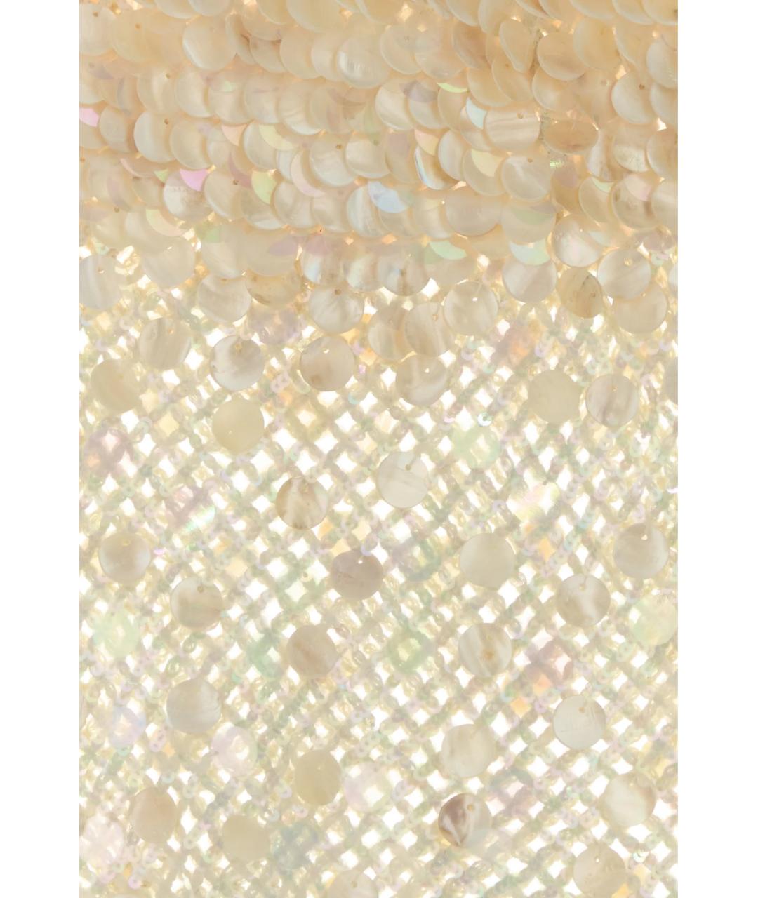 ALANUI Бежевая хлопковая юбка мини, фото 3