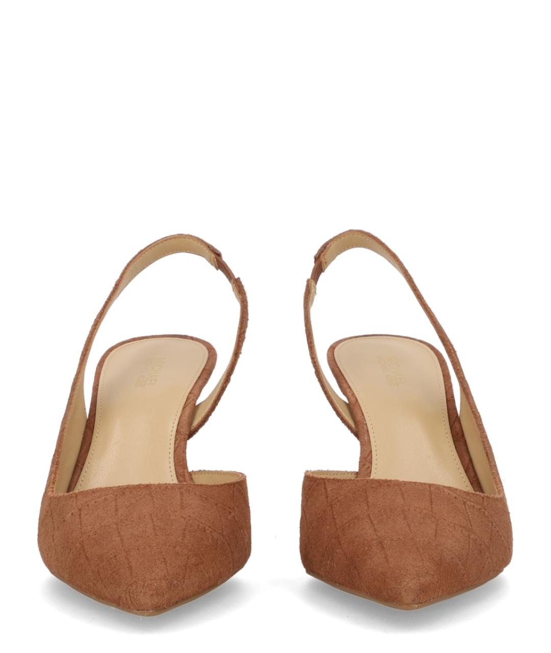 MICHAEL KORS Коричневые кожаные туфли, фото 2