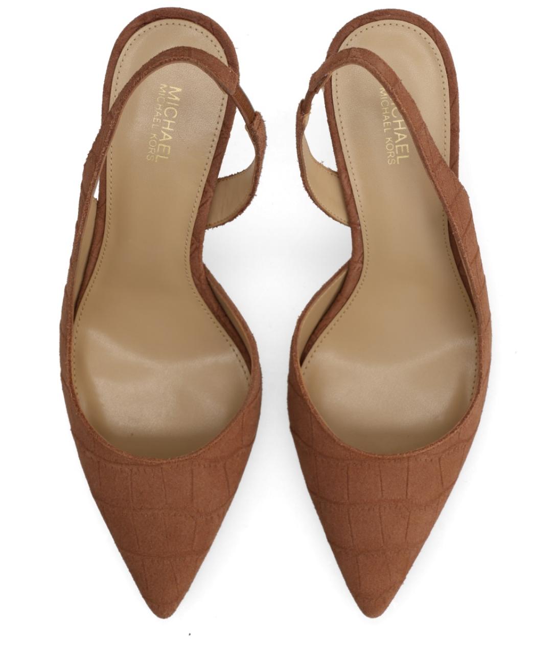 MICHAEL KORS Коричневые кожаные туфли, фото 3