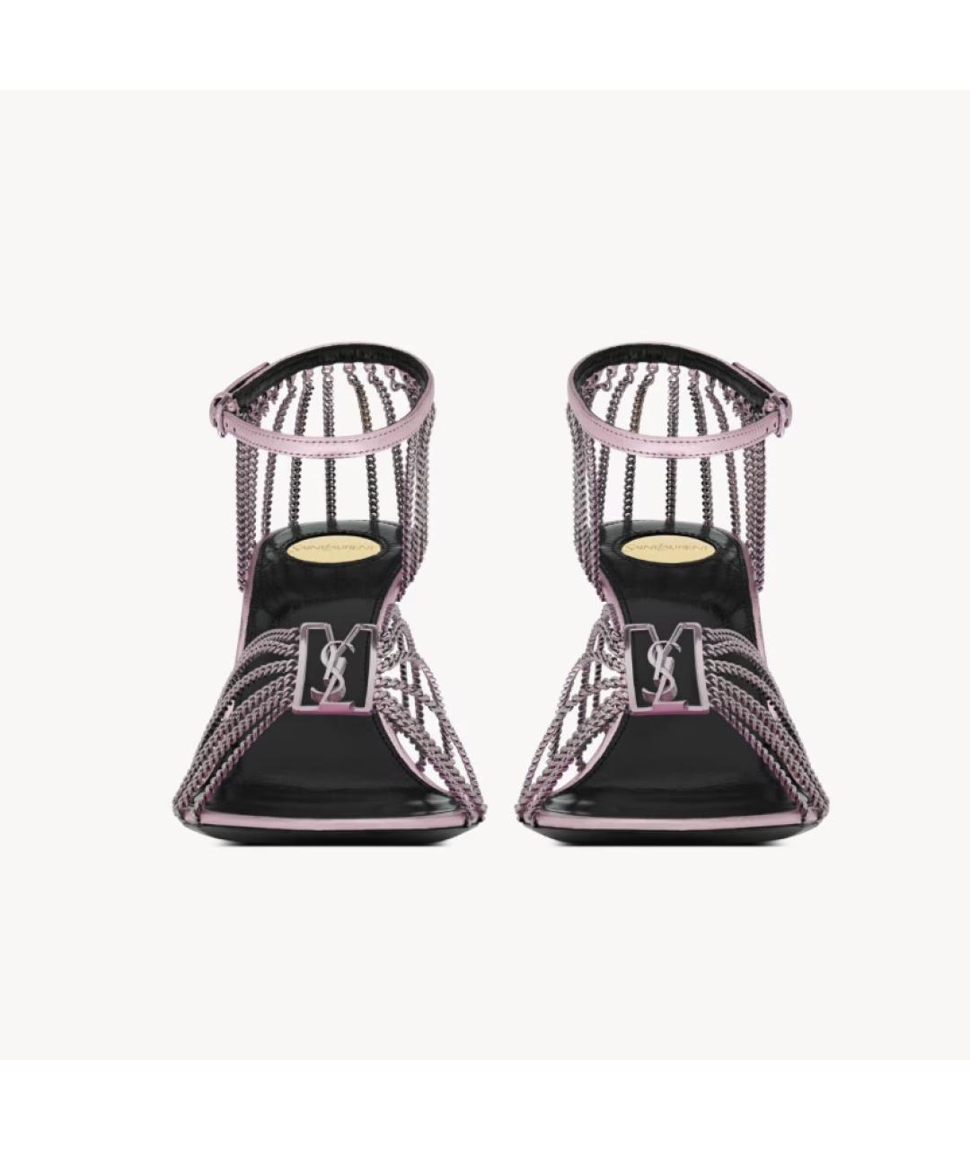 SAINT LAURENT Розовые босоножки, фото 2