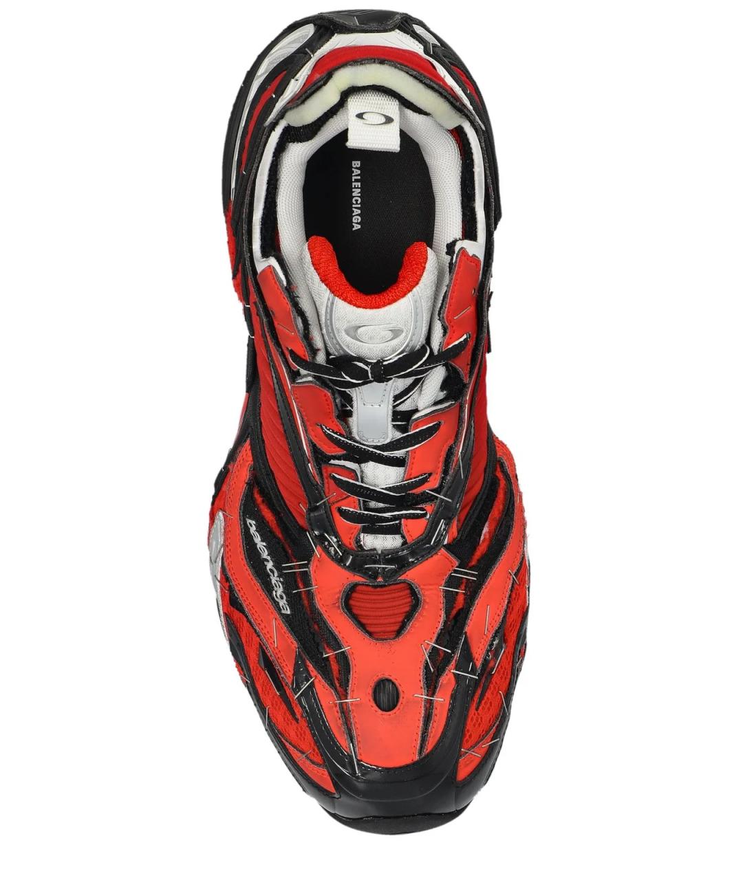 BALENCIAGA Красные текстильные низкие кроссовки / кеды, фото 5