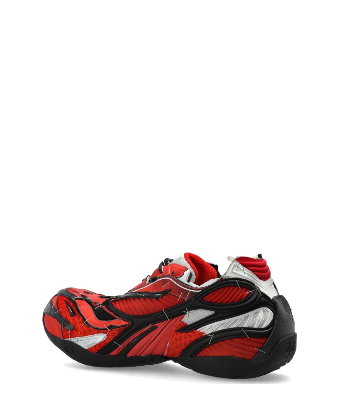BALENCIAGA Красные текстильные низкие кроссовки / кеды, фото 3