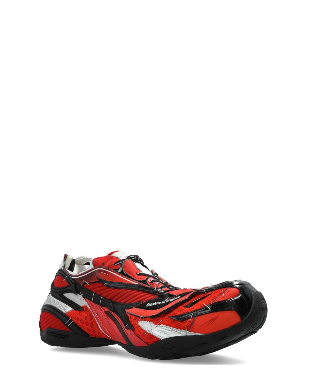 BALENCIAGA Красные текстильные низкие кроссовки / кеды, фото 4