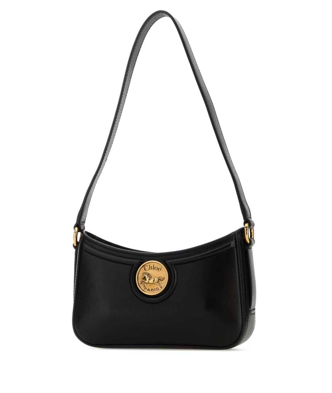 CHLOE Черная кожаная сумка через плечо, фото 2