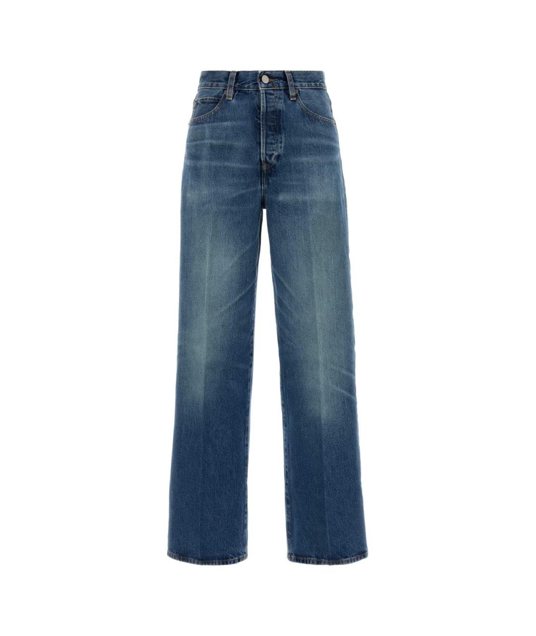 FRAME Синие хлопковые прямые джинсы, фото 1