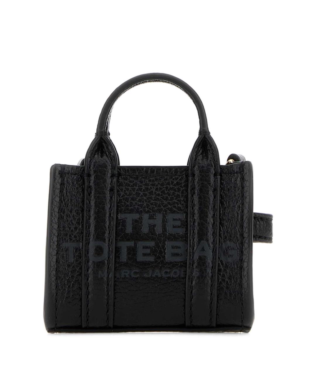 MARC JACOBS Черная кожаная сумка с короткими ручками, фото 1