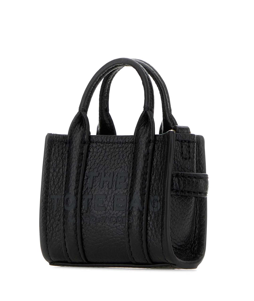 MARC JACOBS Черная кожаная сумка с короткими ручками, фото 2