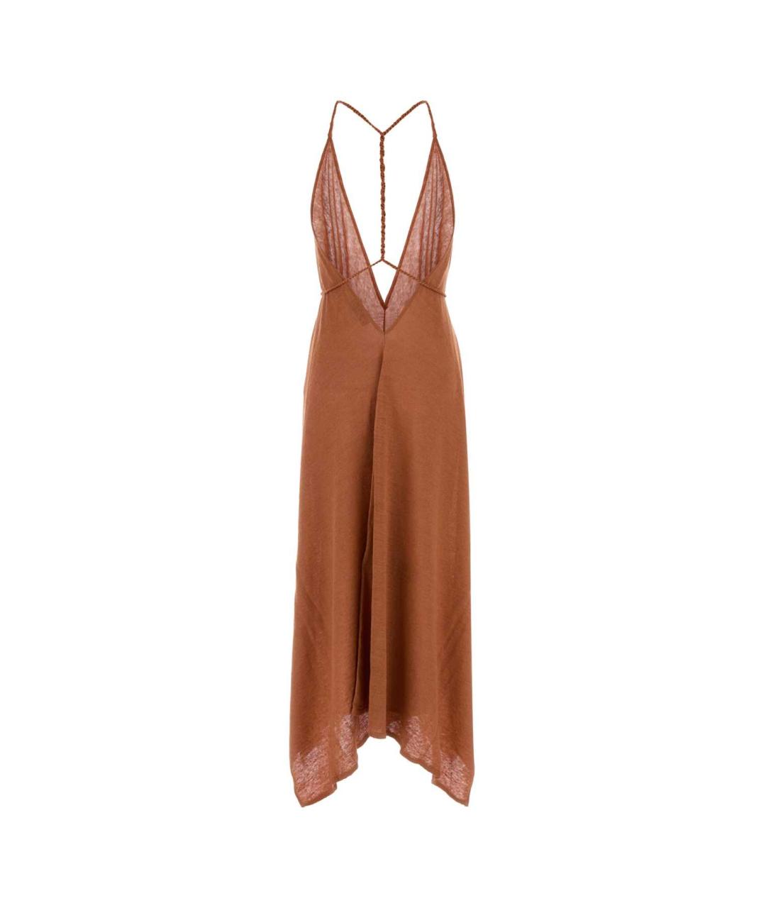 ALANUI Красное льняное платье, фото 2