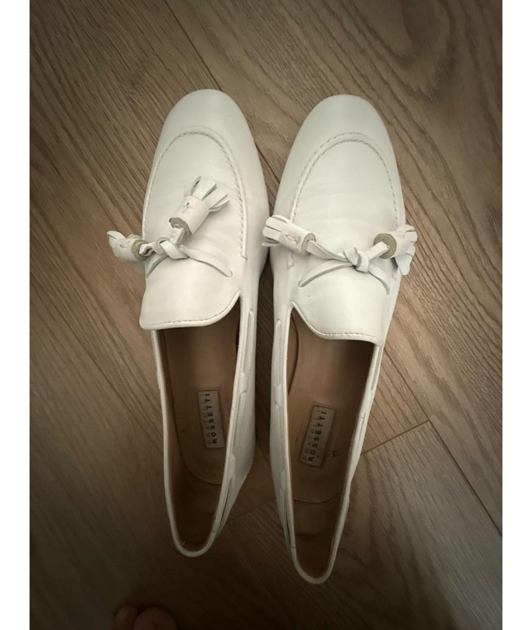 FRATELLI ROSSETTI Белые кожаные лоферы, фото 3