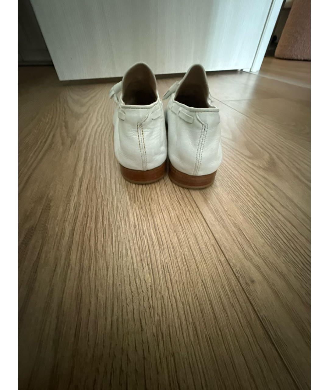 FRATELLI ROSSETTI Белые кожаные лоферы, фото 4