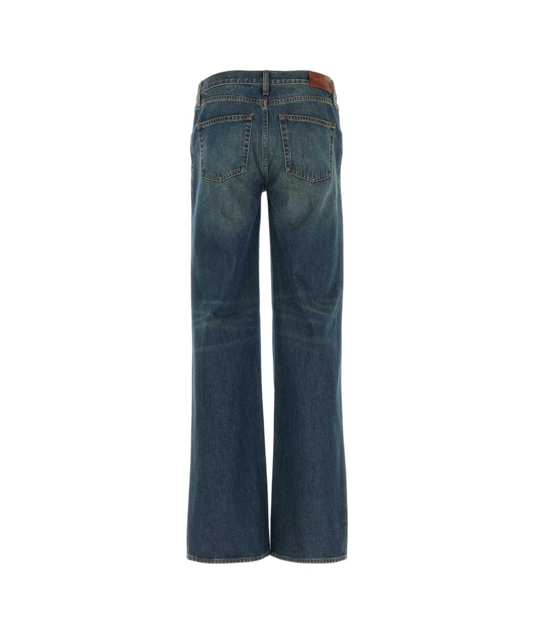 GUCCI Синие хлопковые прямые джинсы, фото 2