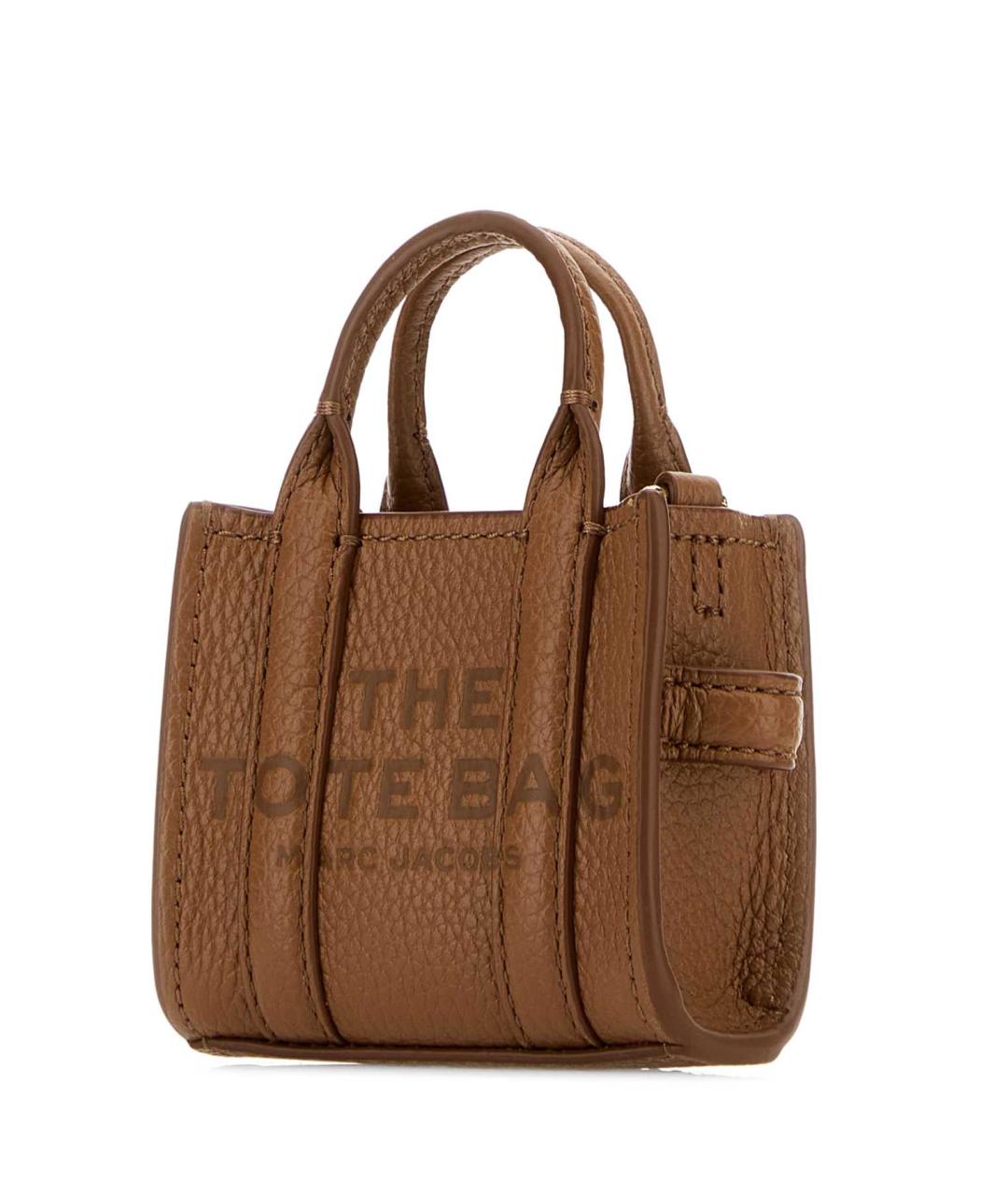 MARC JACOBS Коричневая кожаная сумка с короткими ручками, фото 2