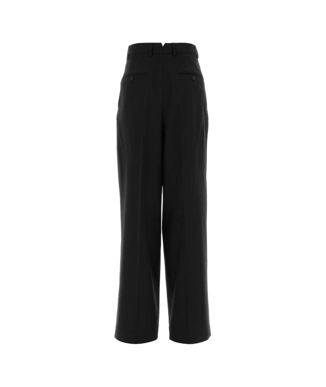 Ami Paris Черные шерстяные прямые брюки, фото 2