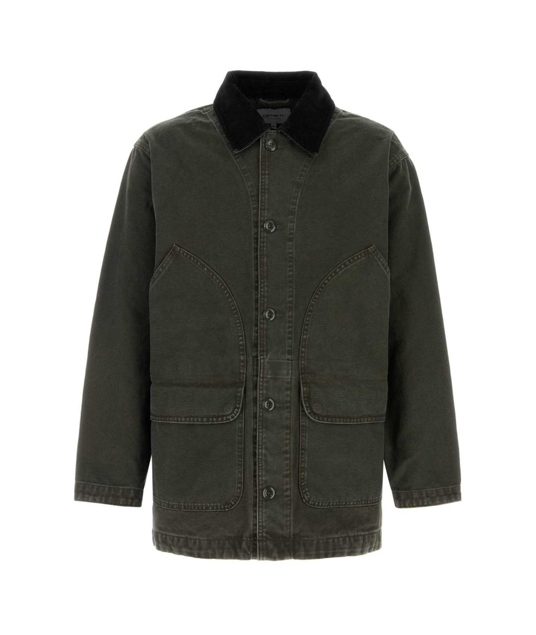 CARHARTT WIP Серое хлопковое пальто, фото 1